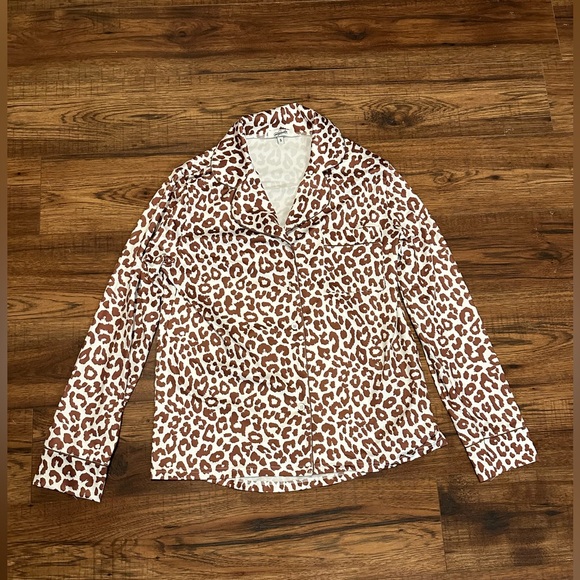 Silk cheetah pajama set - Picture 1 of 2